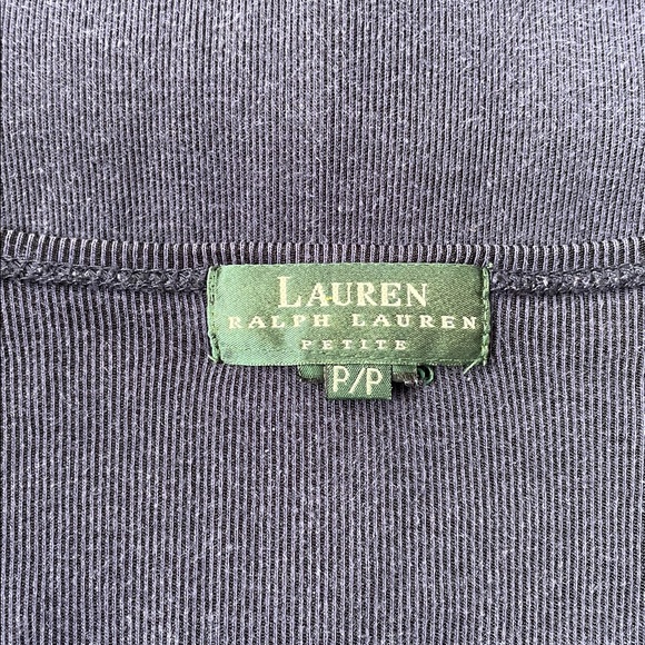 Ralph Lauren Navy Button-Front Knit Dress.  Size P/P.  3/4” sleeves - Picture 3 of 3